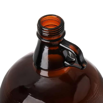 1 Gallon Brown,Glass Bottles w/Airtight Stopper Lids, Brewing Bottle for Fermentation, Kombucha, Mead, Vinegar, Beer, Wine