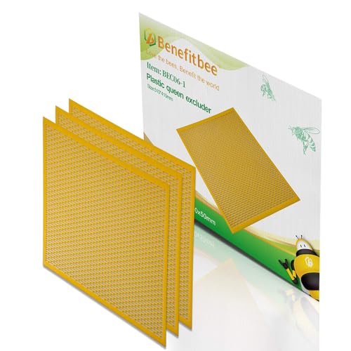 12PCS Plastic Queen Excluder for 10 Frame Beehive - Smooth Edges No Harm to Bees' Wings, Bee Separator to Keep Queen Out of Honey Boxes, Essential Beekeeping Supplies for Beekeepers 20x16"