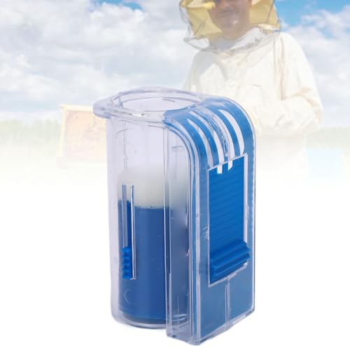 Asixxsix Queen Bee Marking Kit, One Handed Queen Catcher Bottle Cage, Queen Bee Marking Cage Queen Marking Marker Bottle with 0-99 Number Sticker and Tweezers, Beekeeping Supplies (Blue) - color: Blue