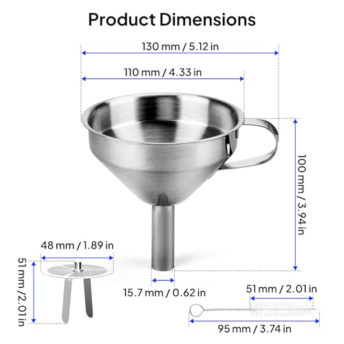 ELEGOO 3D Stainless Steel Funnel, Resin Metal Funnel Filter Cup for MSLA/DLP/LCD Resin 3D Printer