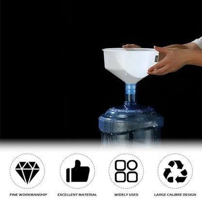 DOERDO Filling Funnel Plastic Wide Mouth Canning Funnel Oil Resin Filter Cup for Kitchen,Garden, Garage, 9.2x9.2x7.2Inch