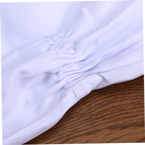 POPETPOP Hooded Beekeeping Suit for Full Body Protection Elasticized Cuffs Ankles XXL Size White
