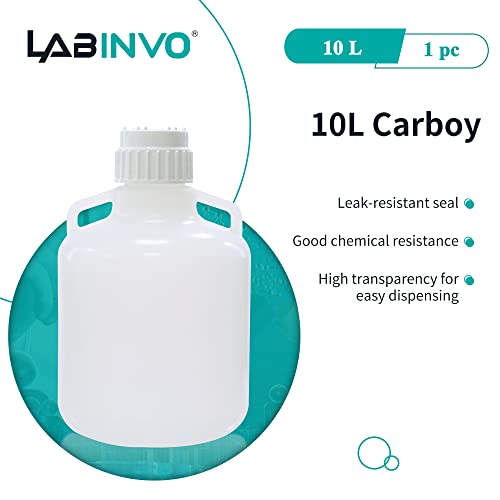 10L Round Carboy, PP Materia,Molded Graduation, with Integrated Shoulder Lifting Handle, IN-CAB10 - style: 10L
