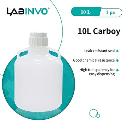 10L Round Carboy, PP Materia,Molded Graduation, with Integrated Shoulder Lifting Handle, IN-CAB10 - style: 10L