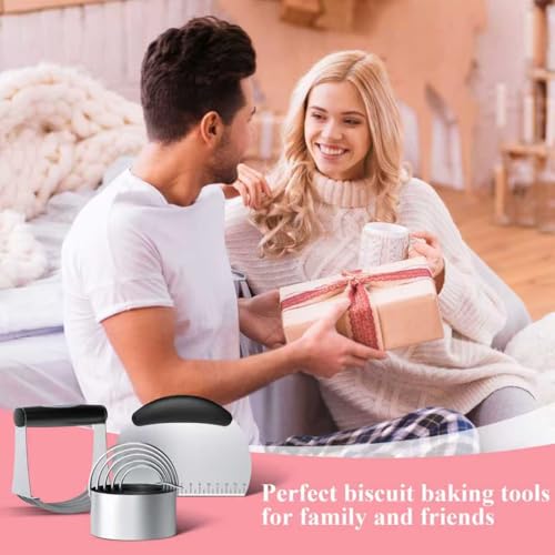 Biscuit Cutter Set, Dough Blender, Pastry Cutter, Biscuit Cutter, Dough Cutter,Pastry Cutter Set, Round Sifter,Baking Dough Tools for Cooking Cookies (3 Pcs/Set) - size: 3 set
