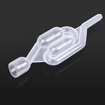 S Shape Twin Bubble Airlock, Transparent One Way Exhaust Valve for Automatic Fermentation in Wine Beer Making PPC Material 6.7 Inch
