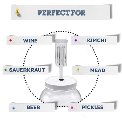 Fermentaholics 2 Pack - 110mm One Gallon Fermentation Lid & Gasket - Airtight Lid Turns Gallon Jar Into A Fermenter - Make Beer, Wine, Mead, Cider & More (AIRLOCK SOLD SEPARATELY)
