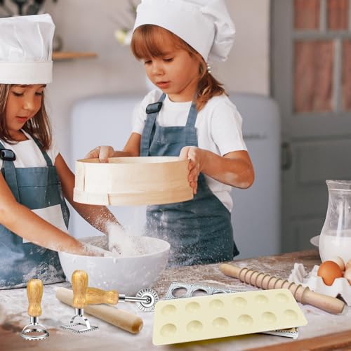 Pasta Making Tools Set, Pasta Making kit Includes 12 Pcs Pasta Making Tools Pasta Making Accessories Wooden Pasta Roller