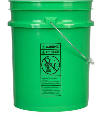 House Naturals 5 Gallon Food Grade Plastic Bucket with Air Tight Screw on Lid Made in USA Container (Green Bucket with Clear Lid) - color: Green Bucket With Clear Lid