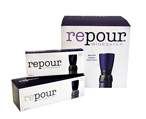 Repour Wine Saver and Stopper - Removes Oxygen, Preserving and Keeping Wine As Fresh As The Day The Bottle Was Opened (10-Pack) - color: Blue, size: 10-Pack