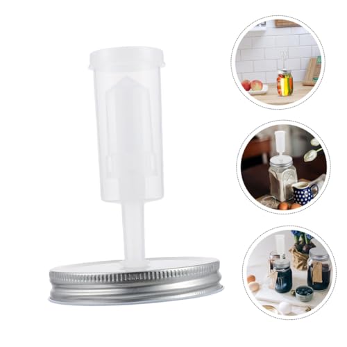 SMASOLO Fermenter Jar Lid Set for 87mm Wide Mouth Mason Jars with Airlock Home Fermentation Supplies for Kimchi and Pickling 1 Lid + 1 Fermenting Airlock Random Color