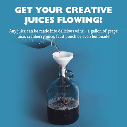 Craft A Brew - Juice Box Fruit Wine Recipe Kit - Easy for Beginners - At Home Wine Making Kit - Ingredient-Only Refill Kit - No Equipment Included - Use Any Fruit Juice or Lemonade - Makes 1-gal Batch