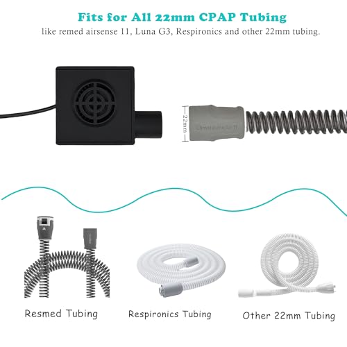 CPAP Hose Dryer for Universal 22mm Tubing, CPAP Tube Cleaner Blower Fan for Resmed Airsense Tubes, Easy to Use and Make Hoses Drying Quick, CPAP BIPAP Cleaning Supplies Kit - color: Black