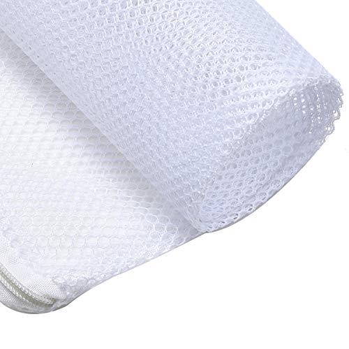 ALEGI Aquarium Mesh Bags Large Filter Media Bags, 17.8" by 13.5", 4pcs | Plastic Zipper, White Net Bags, For Bio Balls & Ammonia Remover