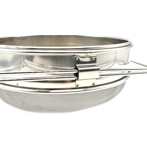 Food Grade 304 Double Sieve Stainless Steel Bucket Top Honey Strainer, Filter for Honey processing/Extraction and Filter