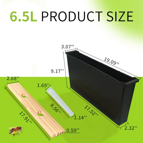 2 Pack 6.5L Bee Feeders, Deep Beehive Frame Feeder for Beekeeping Feeding Equipment Bee Tools Beehive Supplies - size: 2PCS 6.5L