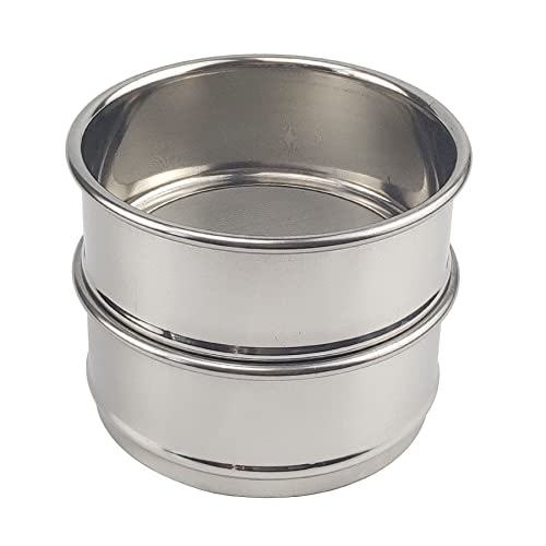 LABALPHA 80 Mesh Lab Sieves, Test Sieve #80 Mesh, 4'' Diameter, 304 Stainless Steel Wire Cloth (0.2mm) - size: 80 mesh (0.2mm)