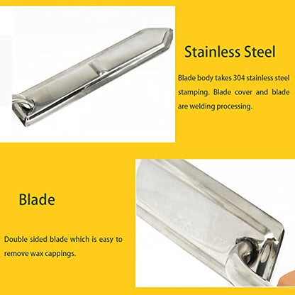 Electric Honey Uncapping Knife Stainless Steel Beekeeping Scraper Cutter Bee Extractor, 50-180°C Temperature Control for Beekeeper