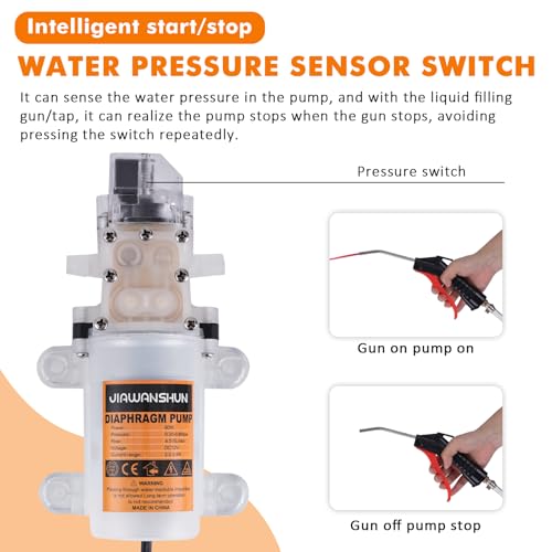 110V Electric Wine Transfer Pump with Flow Control & Auto Start-Stop, Includes Food-Grade Liquid injection Gun & PVC Hose - for Wine Brewing/Car Urea/Edible Oil Transfer