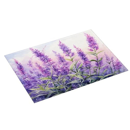 접시 건조 매트 퍼플 라벤더 꽃 수채화 주방 카운터용 흡수성 45.7 x 61cm(18 x 24인치) 극세사 접시 접시 유리 건조 배수 패드 양면 세탁 가능 - color: C10, size: 18" x 24"