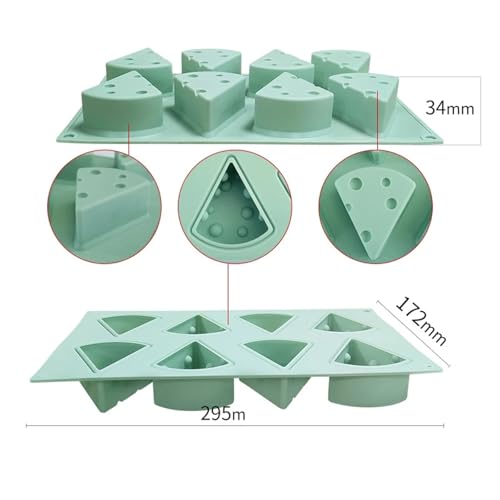 Cheese Shaped Silicone Baking Form for Mousse, Chocolate, Fudge, and Pastry, Reusable Dessert Decoration Pan for Home Kitchen(Round-s)