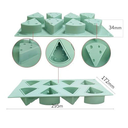 Cheese Shaped Silicone Baking Form for Mousse, Chocolate, Fudge, and Pastry, Reusable Dessert Decoration Pan for Home Kitchen(Round-s)