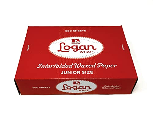 10 3/4" Length X 8" Width, LOGAN Wrap NORPAK Interfolded Wax Paper 500 Sheets