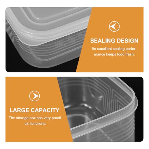 Abaodam Airtight Cheese Storage Container with Lid 800ml Food Sealing Box Refrigerator Fruit Storage Case for Kitchen Fresh-keeping