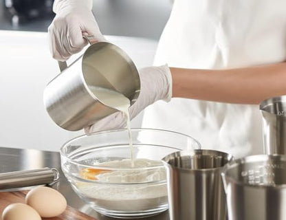 CURTA 18/8 Stainless Steel Measuring Cup with Handle and Pour Lip 24 OZ (3 Cup, 700 ML) - color: Flat Handle, size: 24 OZ (3 Cup, 700 ML)