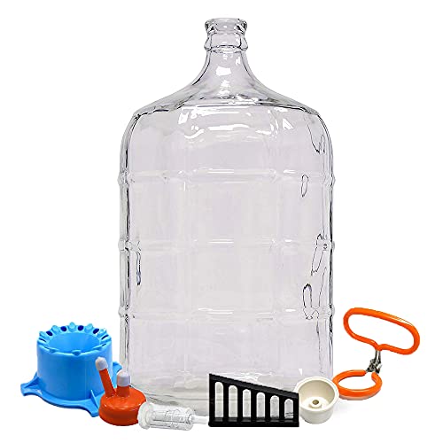 Home Brew Ohio 5 Gallon Glass Carboy with Deluxe Accessories