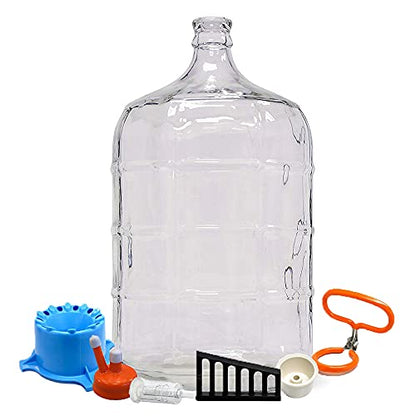 Home Brew Ohio 5 Gallon Glass Carboy with Deluxe Accessories
