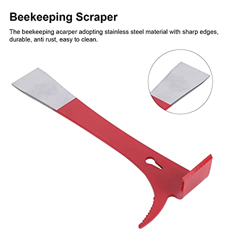 Stainless Steel Beekeeper Scraper, Portable Honey Cutting Knife Beekeeping Tools with Hanging Hole, for Hive Separation and Wax Scraping