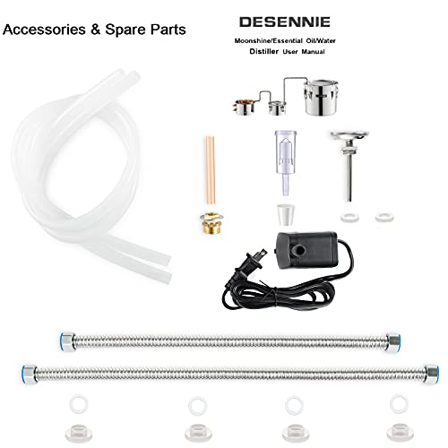 Shine Still Alcohol Distiller Home Brewing Distillery Kit 13 .2 Gallon with Stainless Pot and Thumper Keg Water Pump Copper Coil for DIY Whisky Brandy Wine Making - size: 13.2GAL/50L With Stainless Thumper