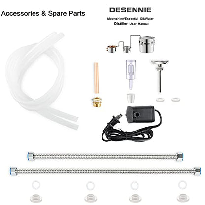 Shine Still Alcohol Distiller Home Brewing Distillery Kit 13 .2 Gallon with Stainless Pot and Thumper Keg Water Pump Copper Coil for DIY Whisky Brandy Wine Making - size: 13.2GAL/50L With Stainless Thumper