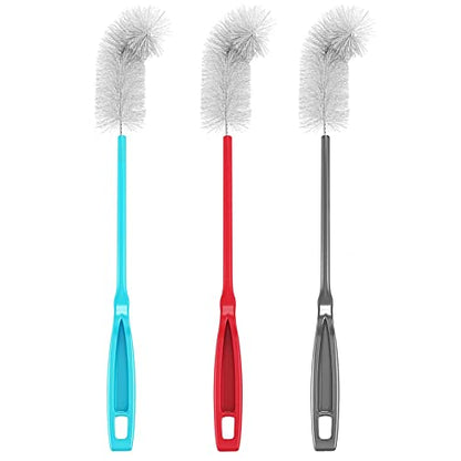 Konex 16 inch Long All-Round Bottle Cleaner Brush for Baby, Beer or Wine Bottles, Wine Glasses, Travel Mugs, Stanley Cups, and Camp Mugs. Long Bottle Brush (3 Pack)
