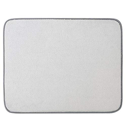 Dish Drying Mat for Kitchen 2 Pack, Ultra Absorbent Microfiber Dishes Drainer Mats by Subekyu,19.2 by 15.8 Inch(Rhombus) - color: Dark Gray 2P 19.2*15.8
