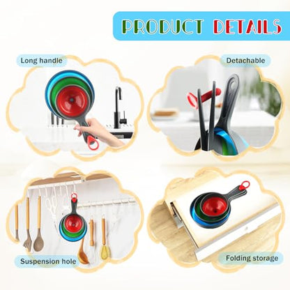 3 Set Silicone Canning Funnel for Wide and Regular Jars,Collapsible Food Grade Small Medium Large Funnel Set for Filling Solid Particles,Powder and Liquid