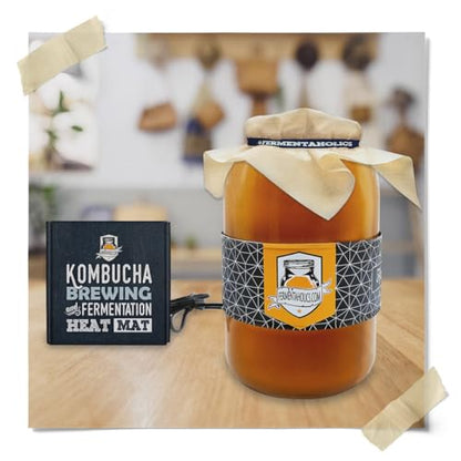 Kombucha Heater | Fermentaholics Kombucha Brewing and Fermentation Heat Mat | Keep Your SCOBY Happy and Productive By Brewing in The Proper Temperature Range