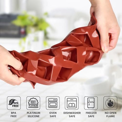 Puyeipt 2 Pack Square Silicone Molds, 1.4" x 1.4" x 1" Candy Chocolate Baking Molds for Cake, Candy, Jello, Truffle, Brownie, Soap, Ice Cream - style: 30 Cavities