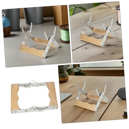 VICASKY 4pcs Beekeeping Frame Gripper Stainless Metal Hive Holder with Wooden Handle Beekeeping Tool for Hive Frame Lifting and Harvesting Equipment