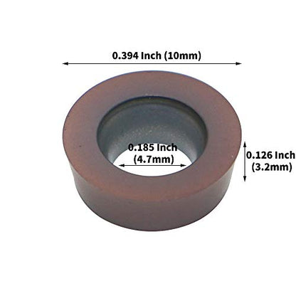 Carbide Milling Insert Round RPMW1003 MO (R5) CNC Milling Machine Indexable Milling Insert, Multilayer Coated Lathe Tool Insert,Suitable for Processing Steel and Stainless Steel.10 Pieces/Box - size: RPMW1003MO VP