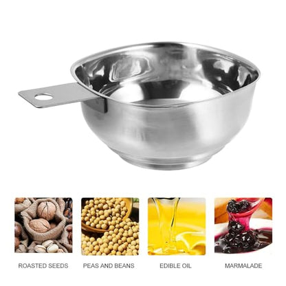 Hemoton Stainless Steel Wide Mouth Funnel with Handle for Mason Jars Kitchen Canning Funnel for Wide Mouth Jars Jam Filling and Food Transfer Tool 5.3 Inch Kitchen Gadget for Home and Restaurant