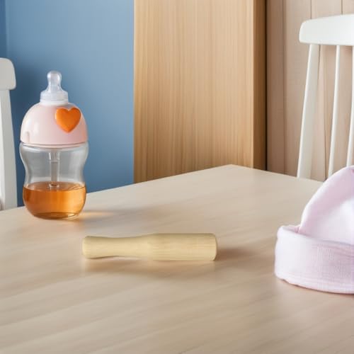 Cabilock Solid Wood Muddler 5.51 Inch Natural Wooden Pestle Grinding Rod Ergonomic Handle for Cocktails Sauces Purees and Baby Food Preparation