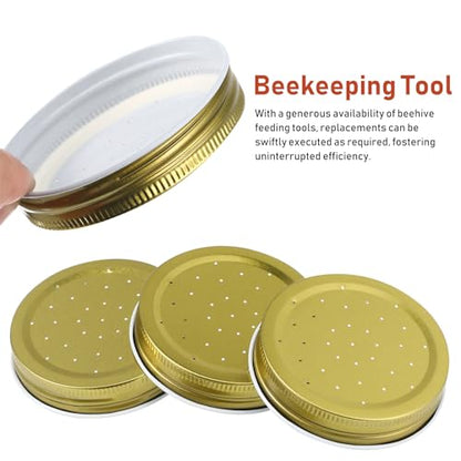 BESPORTBLE Bee Feeders Entrance Beehive Lid: 8pcs Bee Water Dispenser, Fittings Beehive Entrance Feeder, Feeding Equipment Water Feeding Tool Metal - size: 7.30X7.30X1.50CM