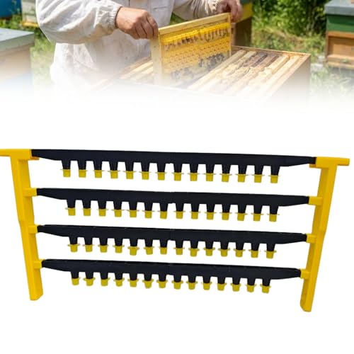 JZBZ Queen Bee Rearing System Queen Bee Rearing Kit Includes 2 Side Bar 4 Divisible Cell Cup Holder and 60 Queen Cell Cup