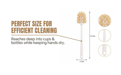 Bottle Brush Cleaner,Long Plastic Handle,Soft Bristle&Non-Scratch,Cleans and Scrubs Hard to Reach Coffee Cups,Mason,Thermos,Glass Bottle,Beer Bottles,Wine Bottles,Baby Bottle,Mugs - size: 1 Pack - Long Handle Brush