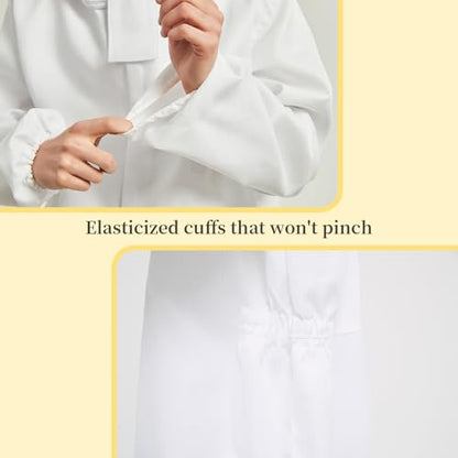 Sting Proof Full Body Bee Suit, Unisex, 2 Veils & Gloves, XXL(Fits 6'3"-6'5") | Unisex Ultralight Full Body Bee & Wasp Gear, A-Grade Goatskin Gloves, Detachable Veils, Apiary Backyard Halloween - size: XXL for 6'3" – 6'5"