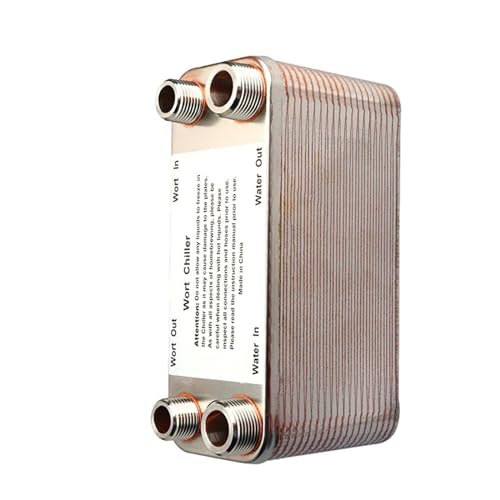 Heat Exchanger, 20/30/40 Plates Heat Exchanger Wort Chiller, Stainless Steel Counterflow Chiller Homebrew Beer Cooler Garden Hose Rapid Cooling(30 plate) - color: 30 plate