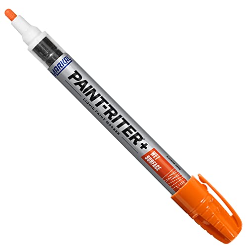 Markal 96936 Pro-Line WP Wet Surface Liquid Paint Marker, Orange - color: Orange