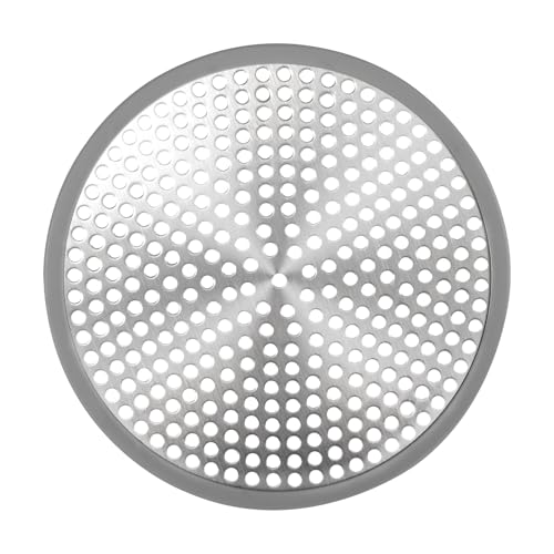 Heavy Duty Stainless Steel Drain Protector, Outside Diameter 4.75" Mesh Metal Sink Floor Drain Cover Plate, for Kitchen Sink/Bathroom Bathtub Wash Basin Floor Drain Balcony Drain Hole, Utility - size: 4.75"